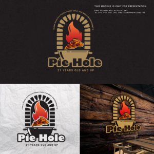Logo Design by Rajib Bhattacharya for Pieholewood Pizza | Design: #25579228