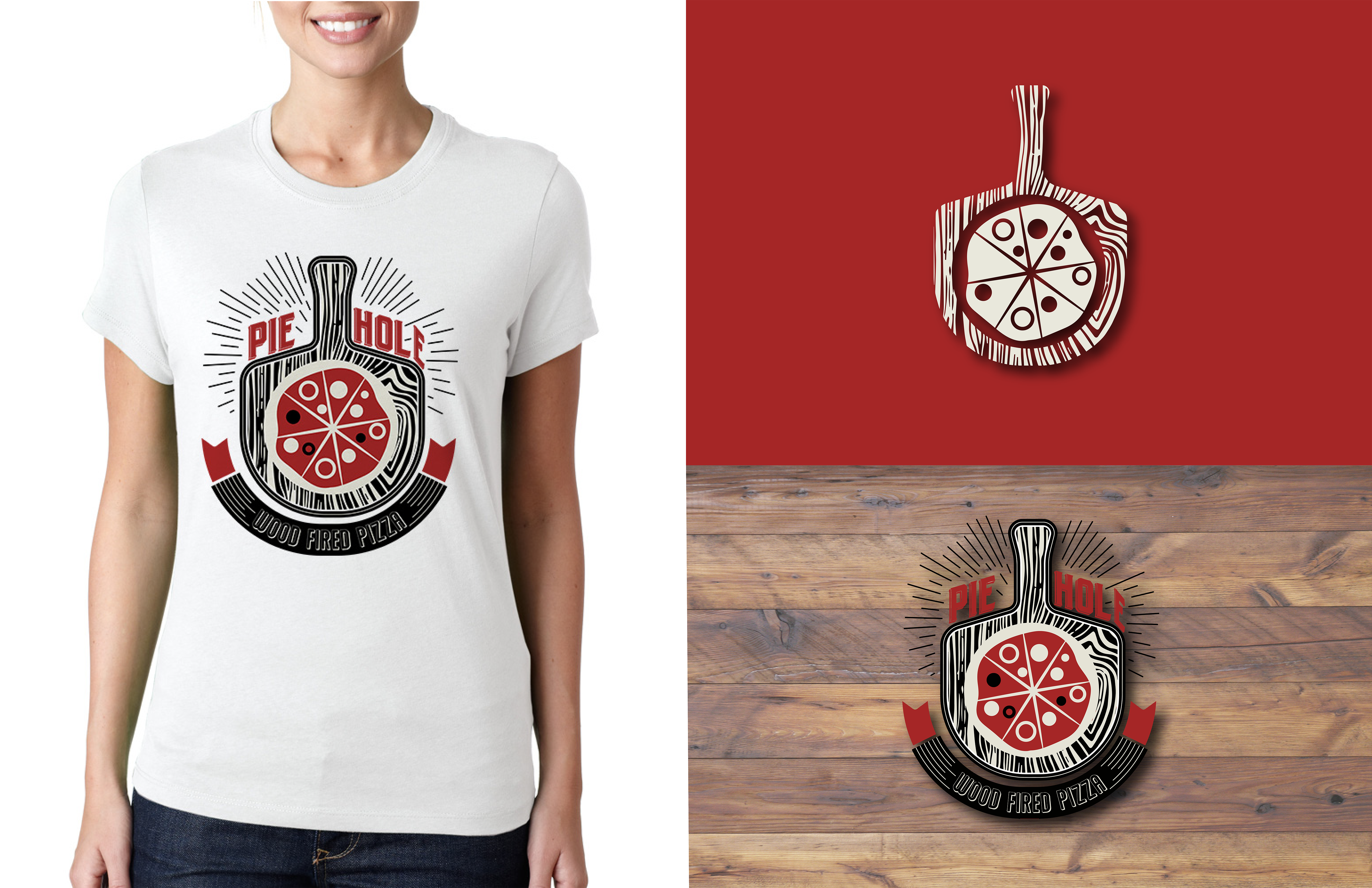 Logo Design by xjoahz for Pieholewood Pizza | Design #25568608