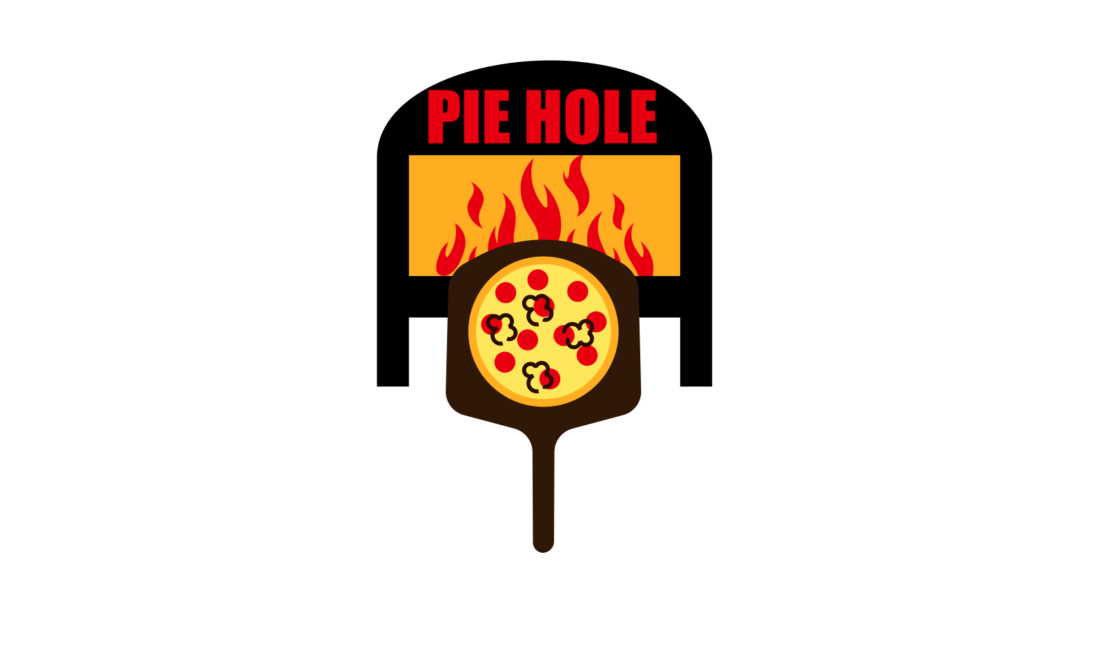 Logo Design by Yacine Tutmicy for Pieholewood Pizza | Design #25570991