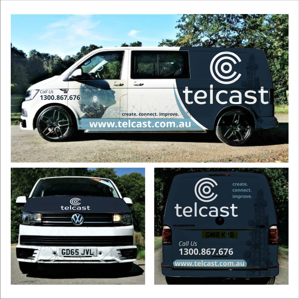 Car Wrap Design by DG+ for Telcast | Design #25566478