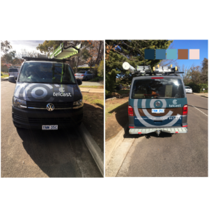 Telecommunication company needs a car wrap design for 3 vans | Diseño de Rotulación de Vehículo por Javelin Studio