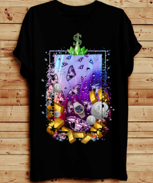 Diamonds are forever but Cash is king (the story to sell your jewelry/gold/silver ) | T-shirt Design by creative gravity