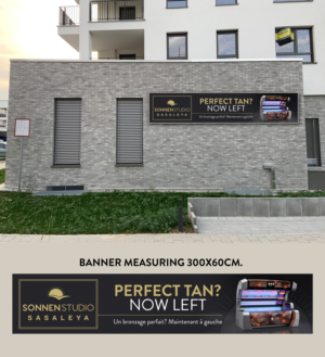 Werbung Fassade - Sonnenstudio | Werbe-Design von SAI DESIGNS