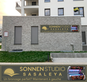 Werbung Fassade - Sonnenstudio | Werbe-Design von Maestroto