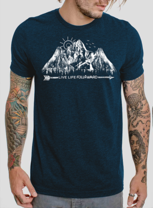 Living life Fullf4ward art design for t-shirt.  Living life to the fullest earth design 