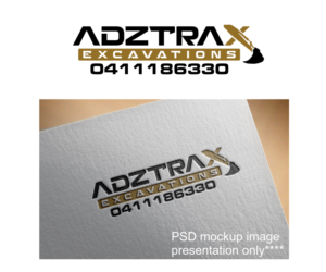 Adztrax excavations 0411186330 | Logo Design by Tt design