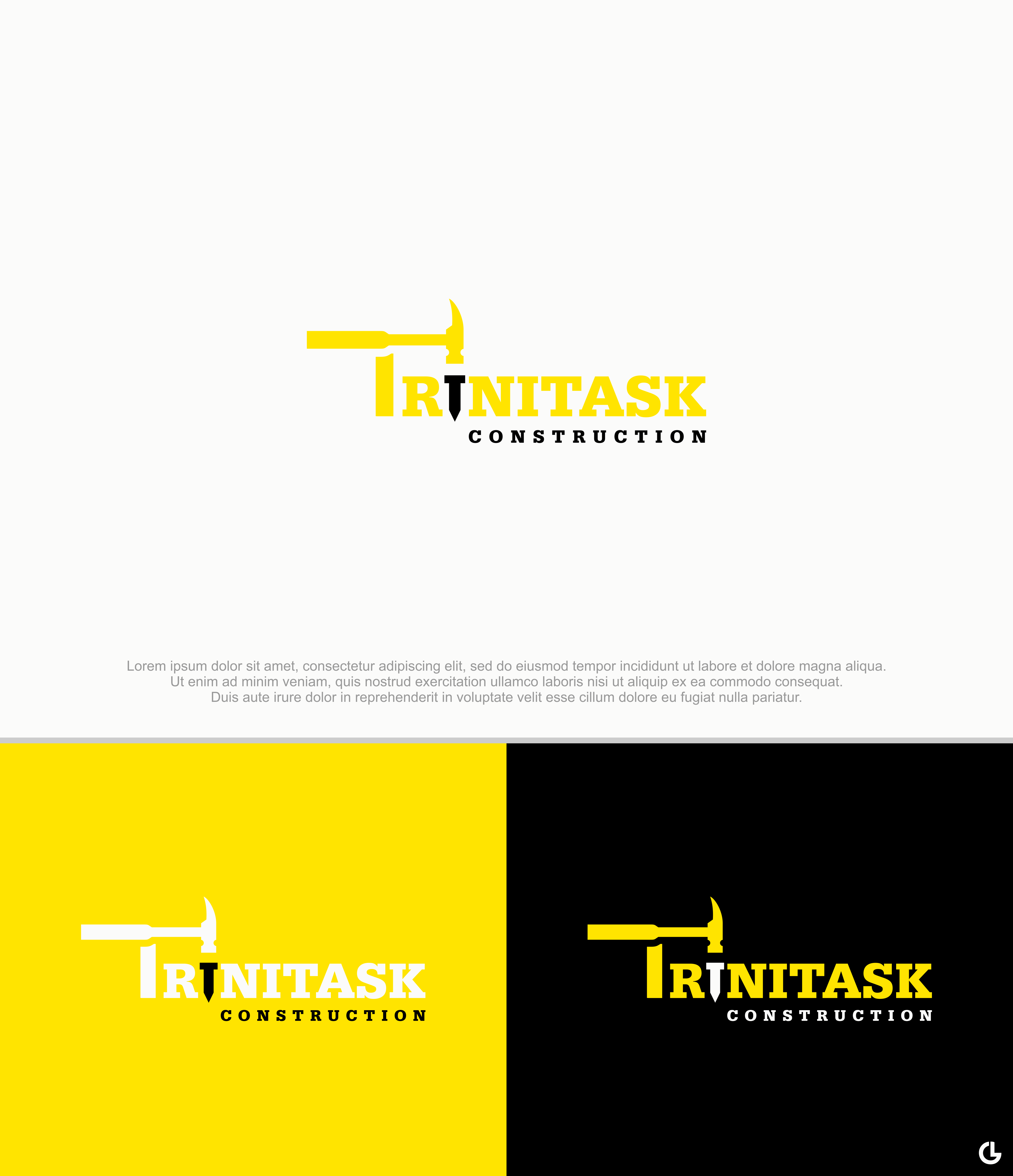 Logo Design by RICKY.T for Trinitask Construction, Inc | Design #25619842