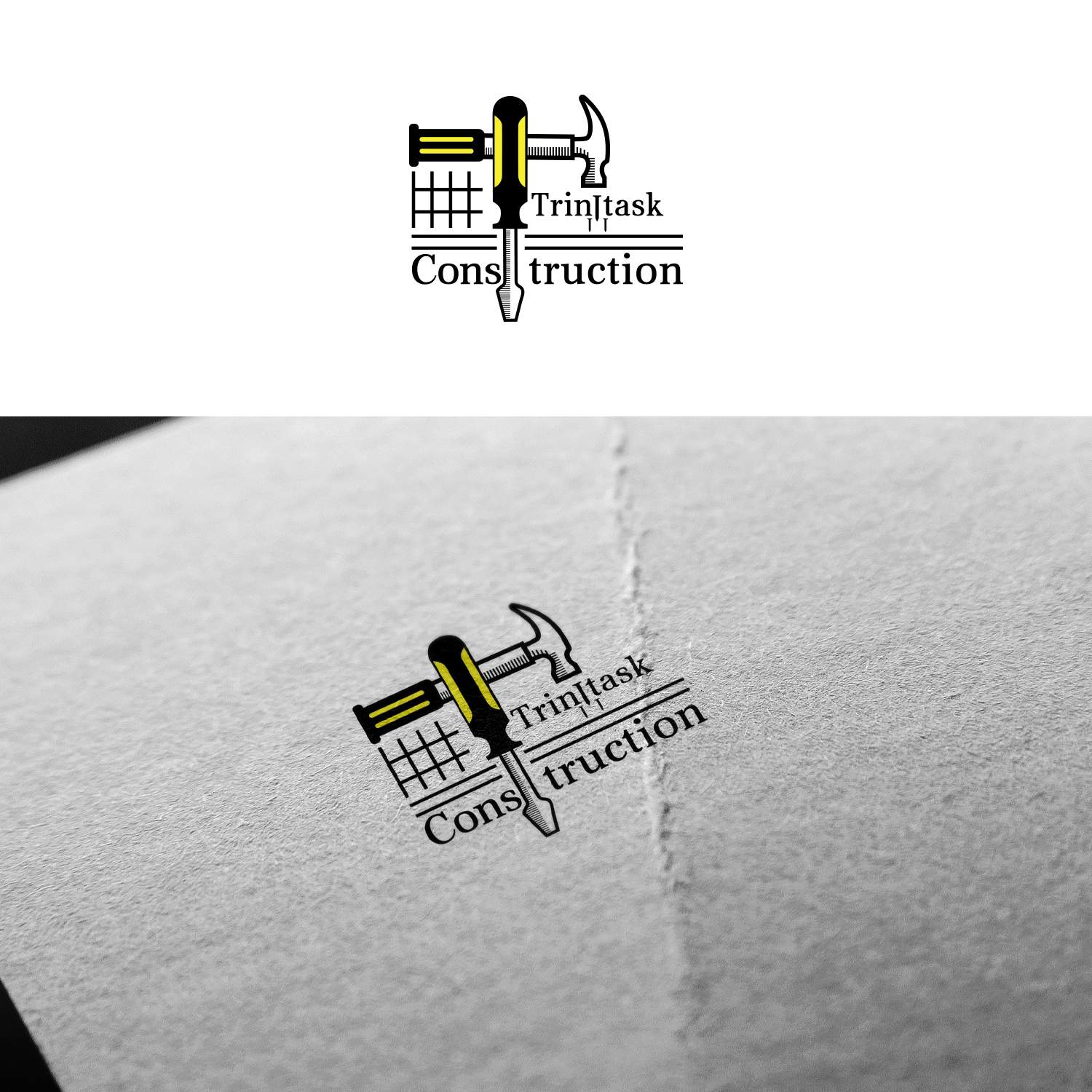 Logo Design by Maxo-Biz for Trinitask Construction, Inc | Design #25584025