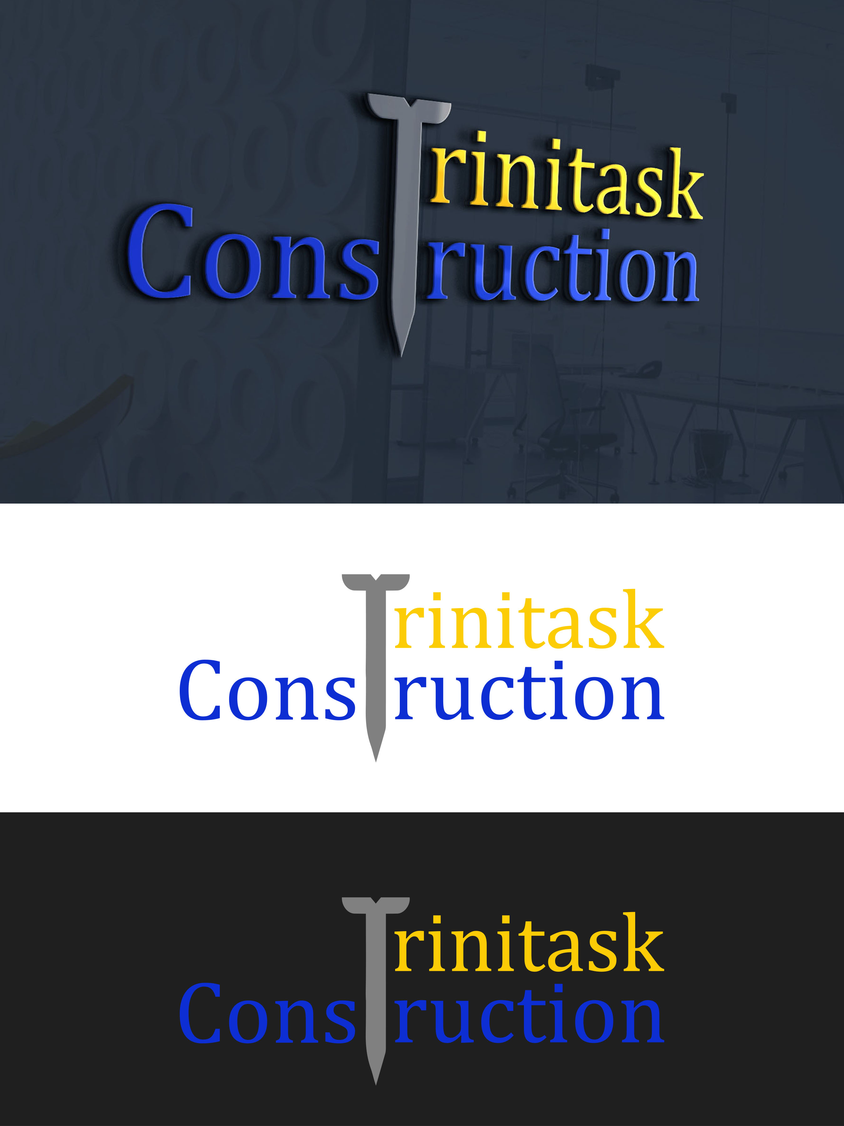 Logo Design by VanR for Trinitask Construction, Inc | Design #25622139