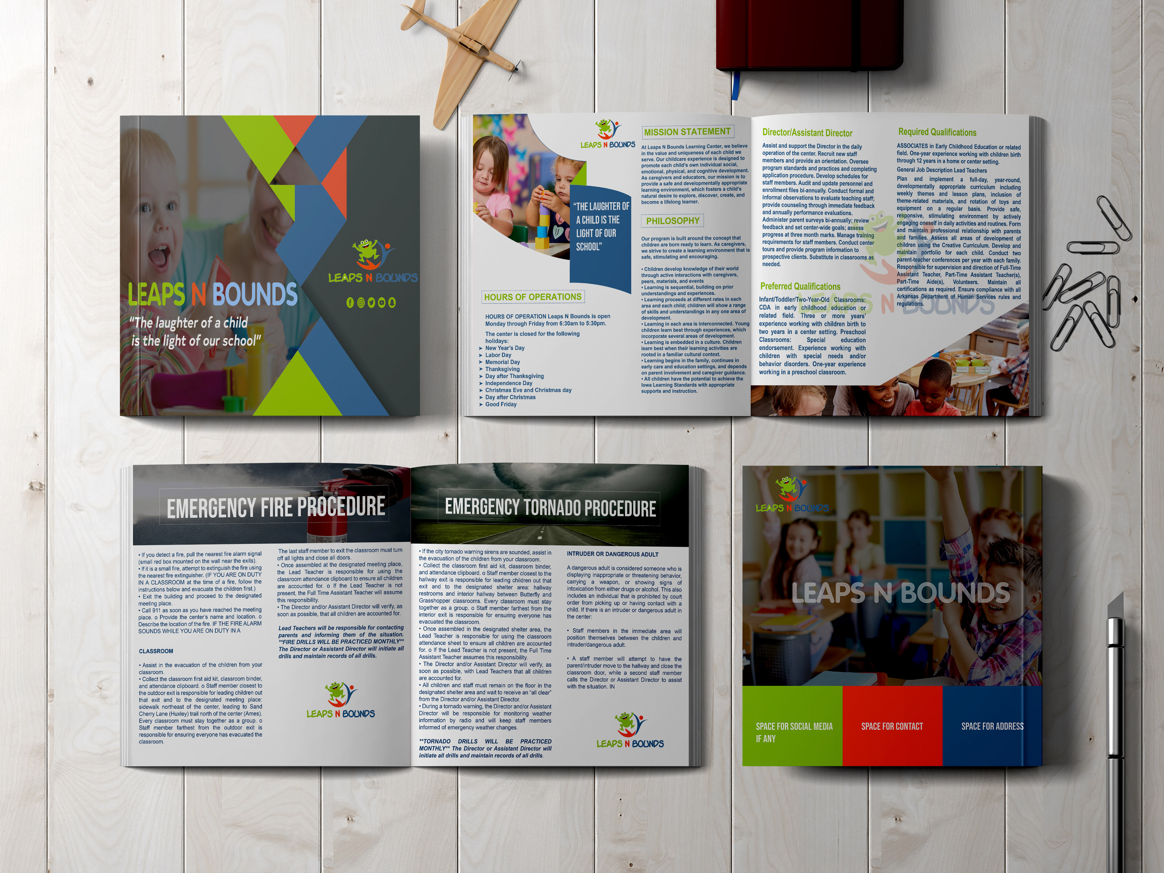 Brochure Design by Logoclub99 for LEAPS N BOUNDS Learning Center | Design #25668715