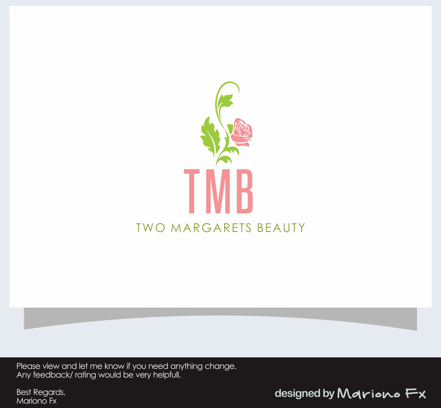 Logo Design by Mariono Fx for Two Margarets Beauty | Design #25586601