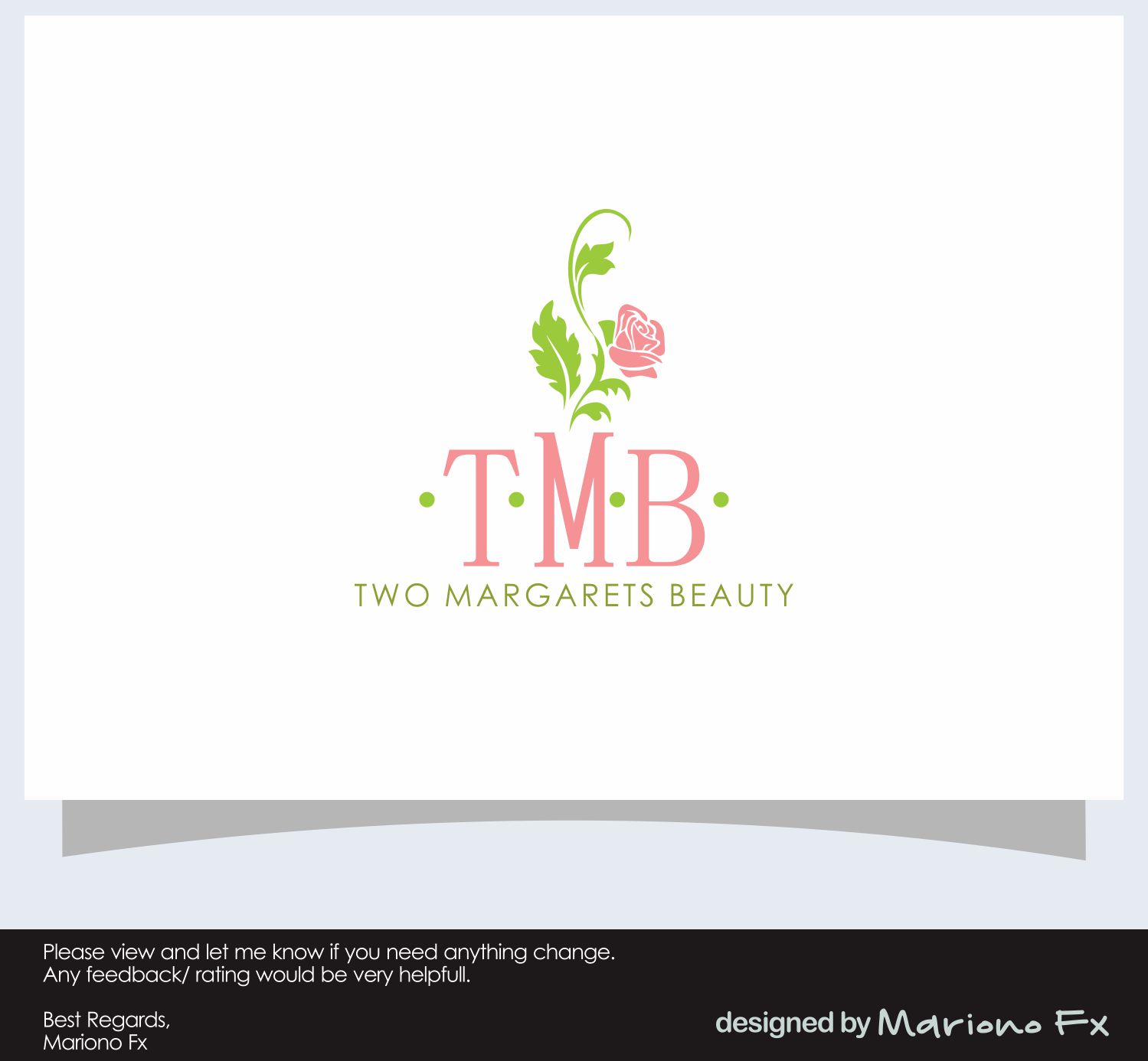 Logo Design by Mariono Fx for Two Margarets Beauty | Design #25586893