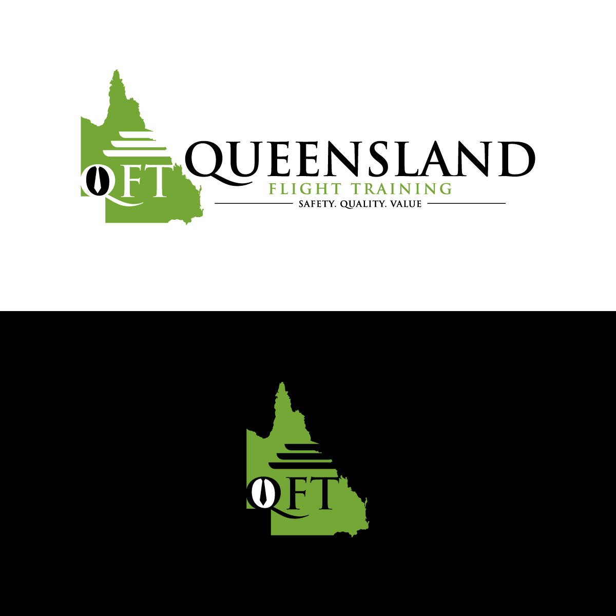 Logo Design by Graphic Bricks for Queensland Flight Training | Design #25586709