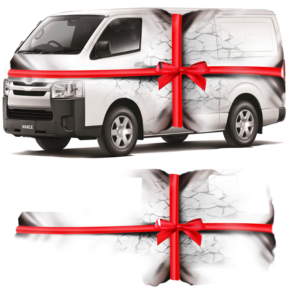 Van Christmas Wrap - van photo added  | Graphic Design by SAI DESIGNS