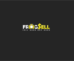 forg illustration + frogsell words +  sologan( sell here buy here ) | Logo Design by saifysyed Studio
