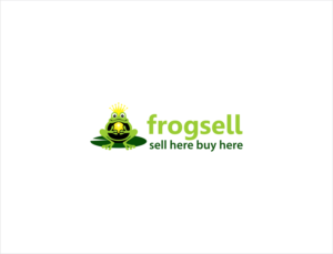 forg illustration + frogsell words +  sologan( sell here buy here ) | Logo Design by BNdesigner