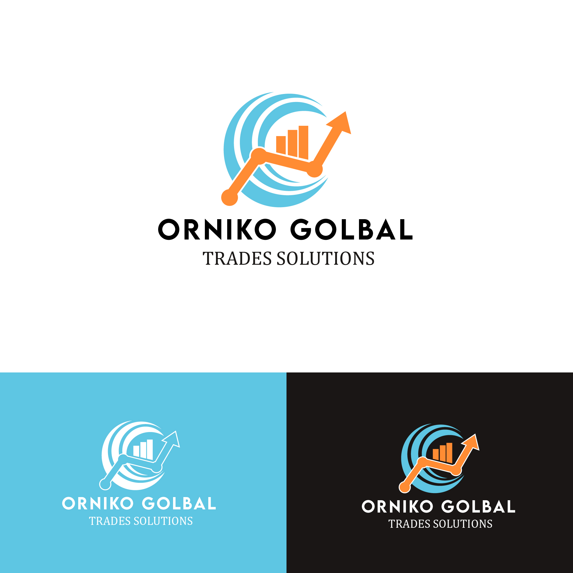 Logo Design by alitjuara for ORNIKO GLOBAL TRADE SOLUTIONS  B55336556 | Design #25612041