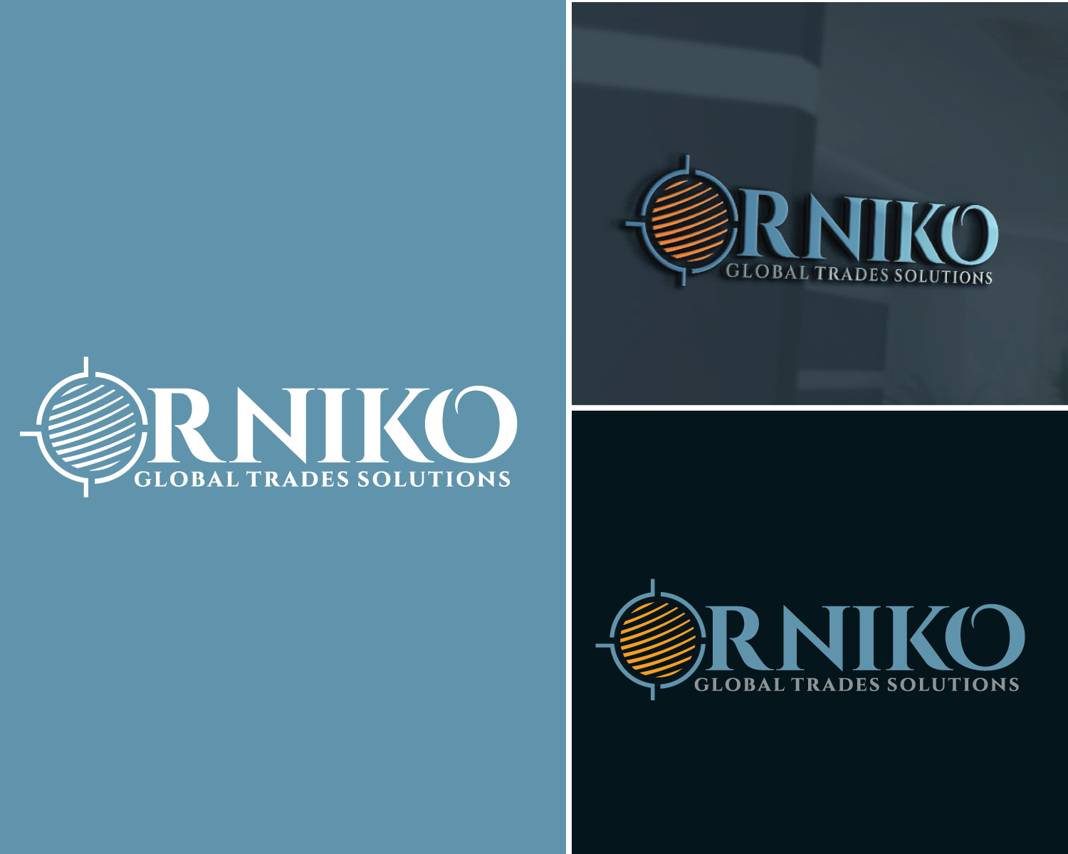 Logo Design by Atec for ORNIKO GLOBAL TRADE SOLUTIONS  B55336556 | Design #25589839
