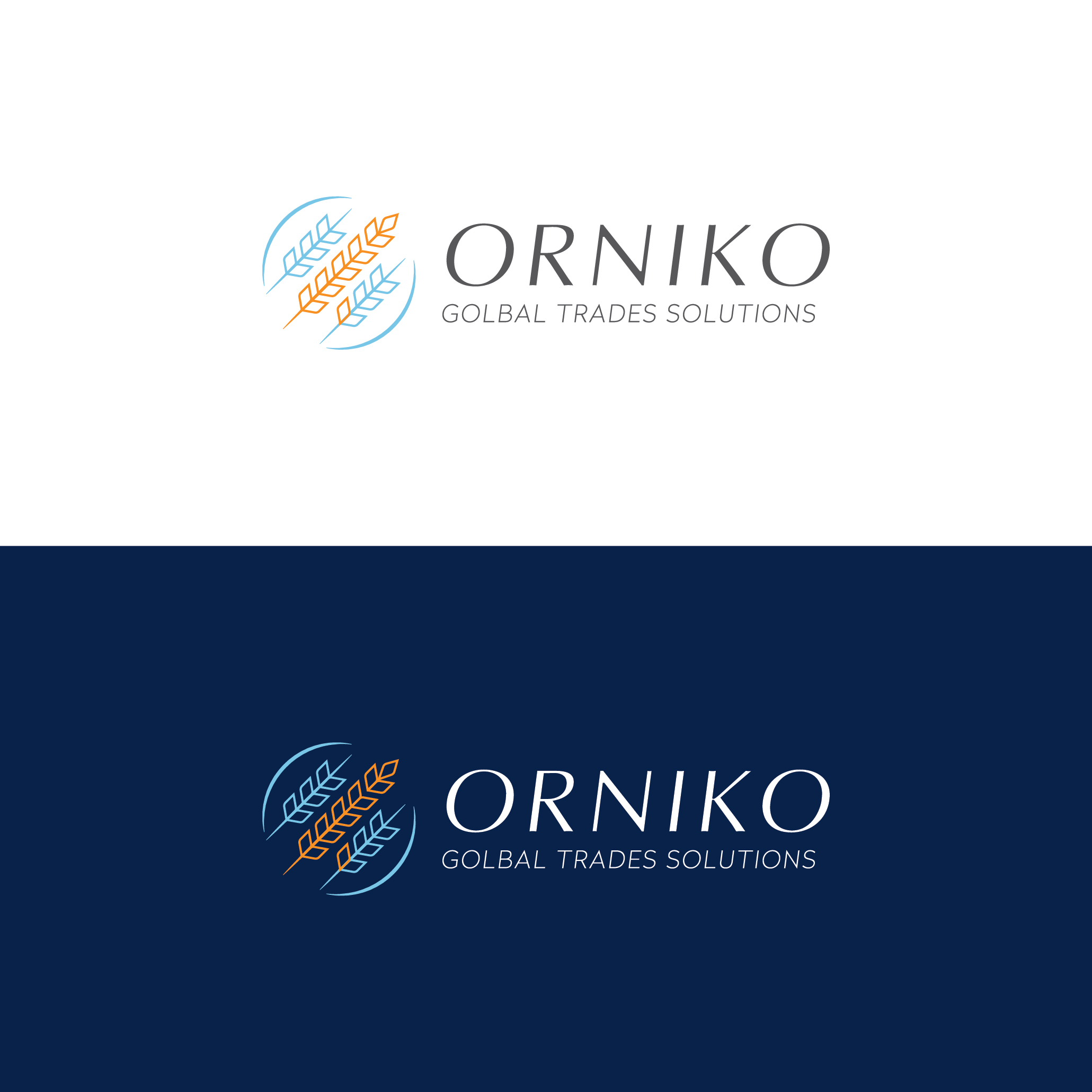 Logo Design by Muhammad Imran 3 for ORNIKO GLOBAL TRADE SOLUTIONS  B55336556 | Design #25590416