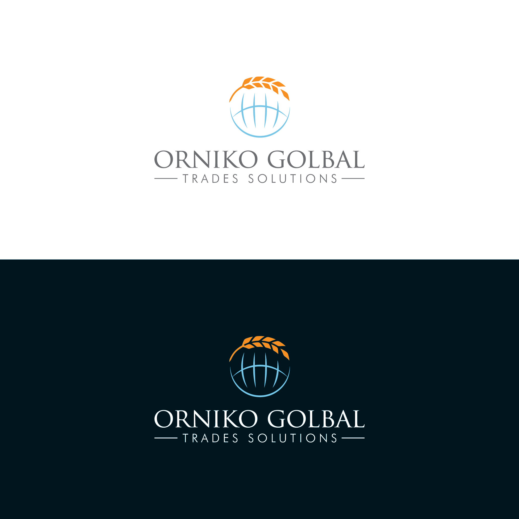 Logo Design by Muhammad Imran 3 for ORNIKO GLOBAL TRADE SOLUTIONS  B55336556 | Design #25590417