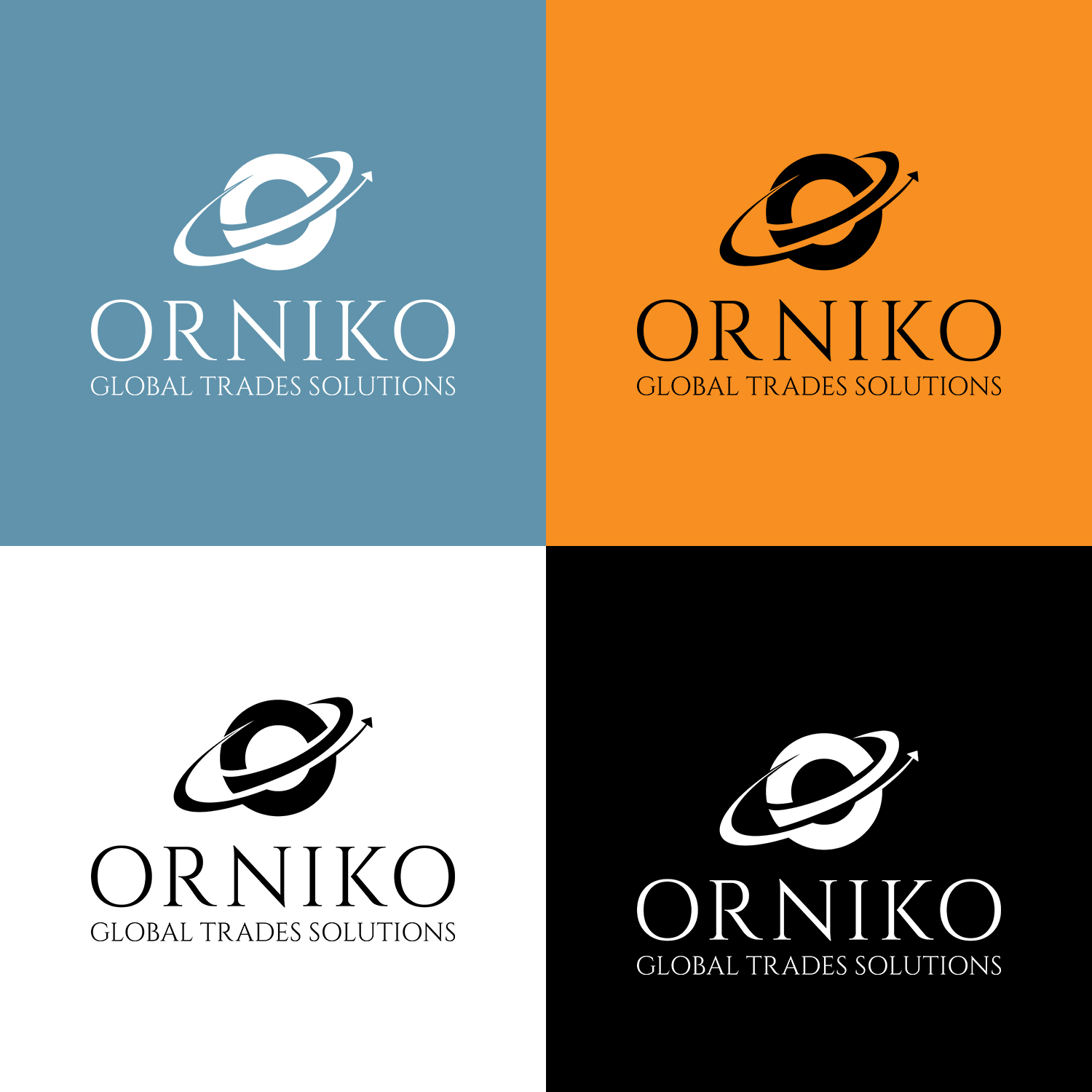 Logo Design by GRAFFYC for ORNIKO GLOBAL TRADE SOLUTIONS  B55336556 | Design #25593203