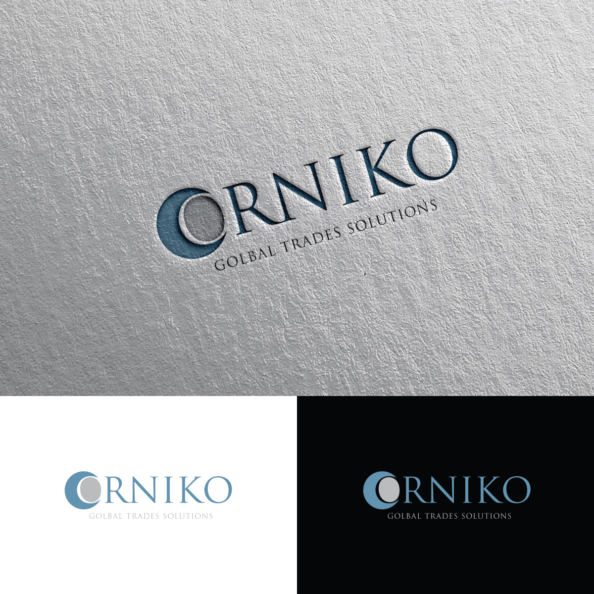 Logo Design by Rii for ORNIKO GLOBAL TRADE SOLUTIONS  B55336556 | Design #25588134
