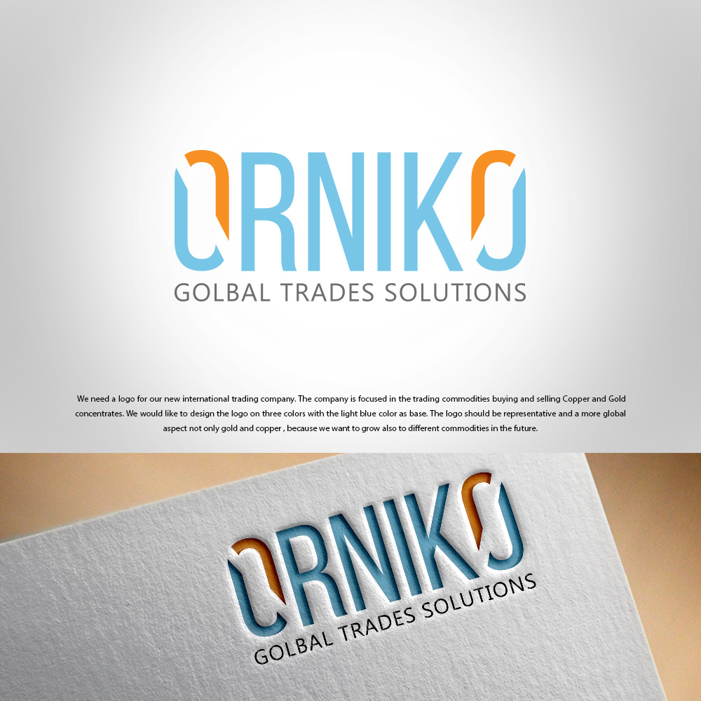 Logo Design by Natalie Eric for ORNIKO GLOBAL TRADE SOLUTIONS  B55336556 | Design #25629170