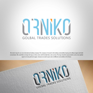 Logo Design by Natalie Eric for ORNIKO GLOBAL TRADE SOLUTIONS  B55336556 | Design: #25629253