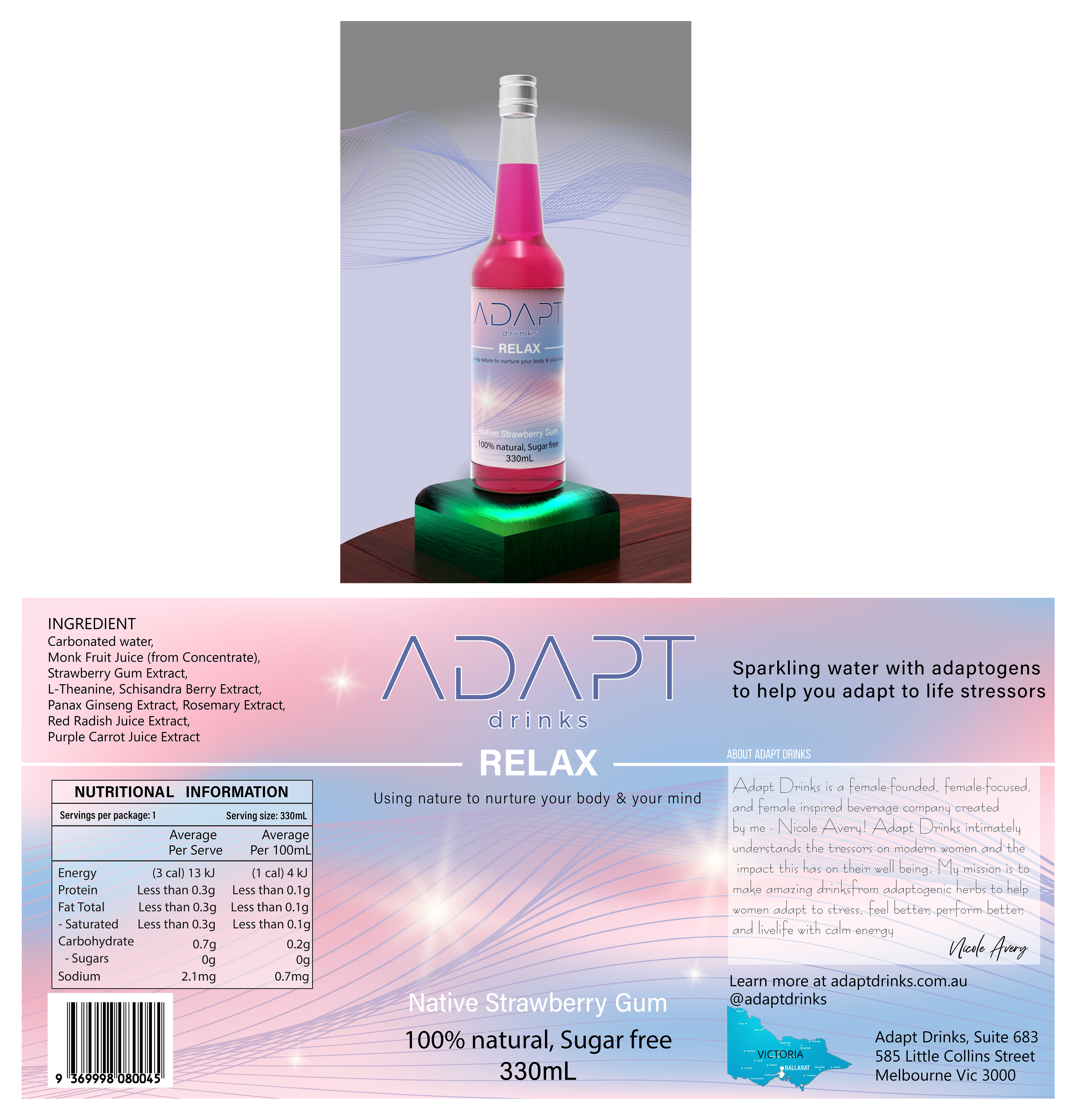 Packaging Design by sohel 14 for Adapt Drinks | Design #25596130