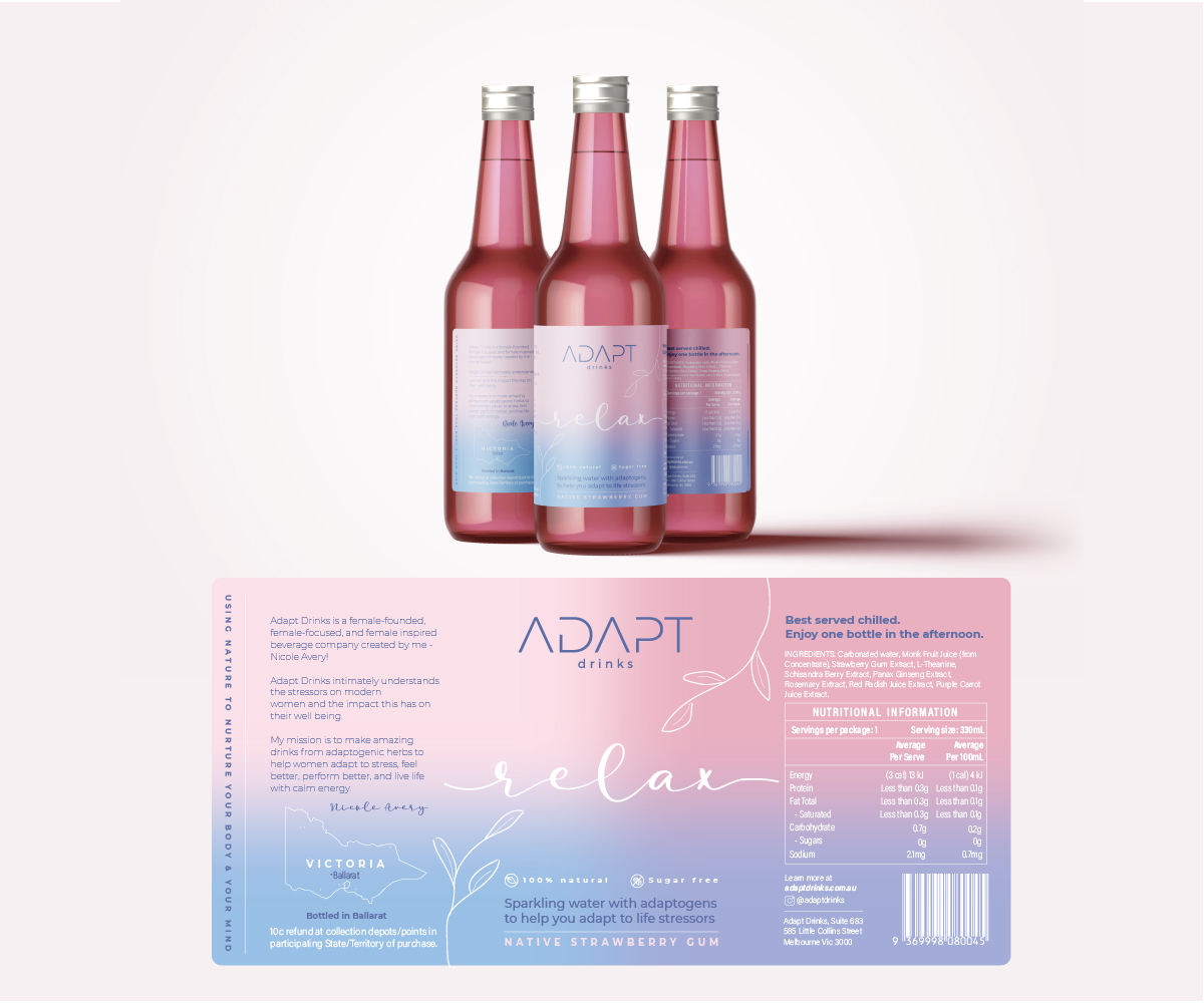 Packaging Design by Ileana Blanco for Adapt Drinks | Design #25605111