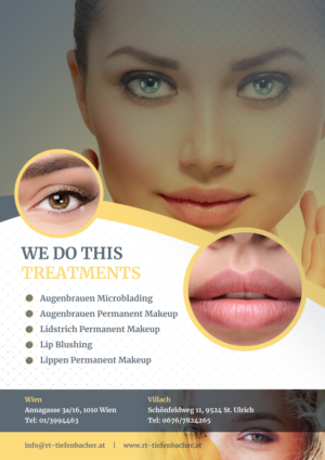 Permanent Makeup (cosmetics salon) Brochure | Flyer Design by digitalpolo.com