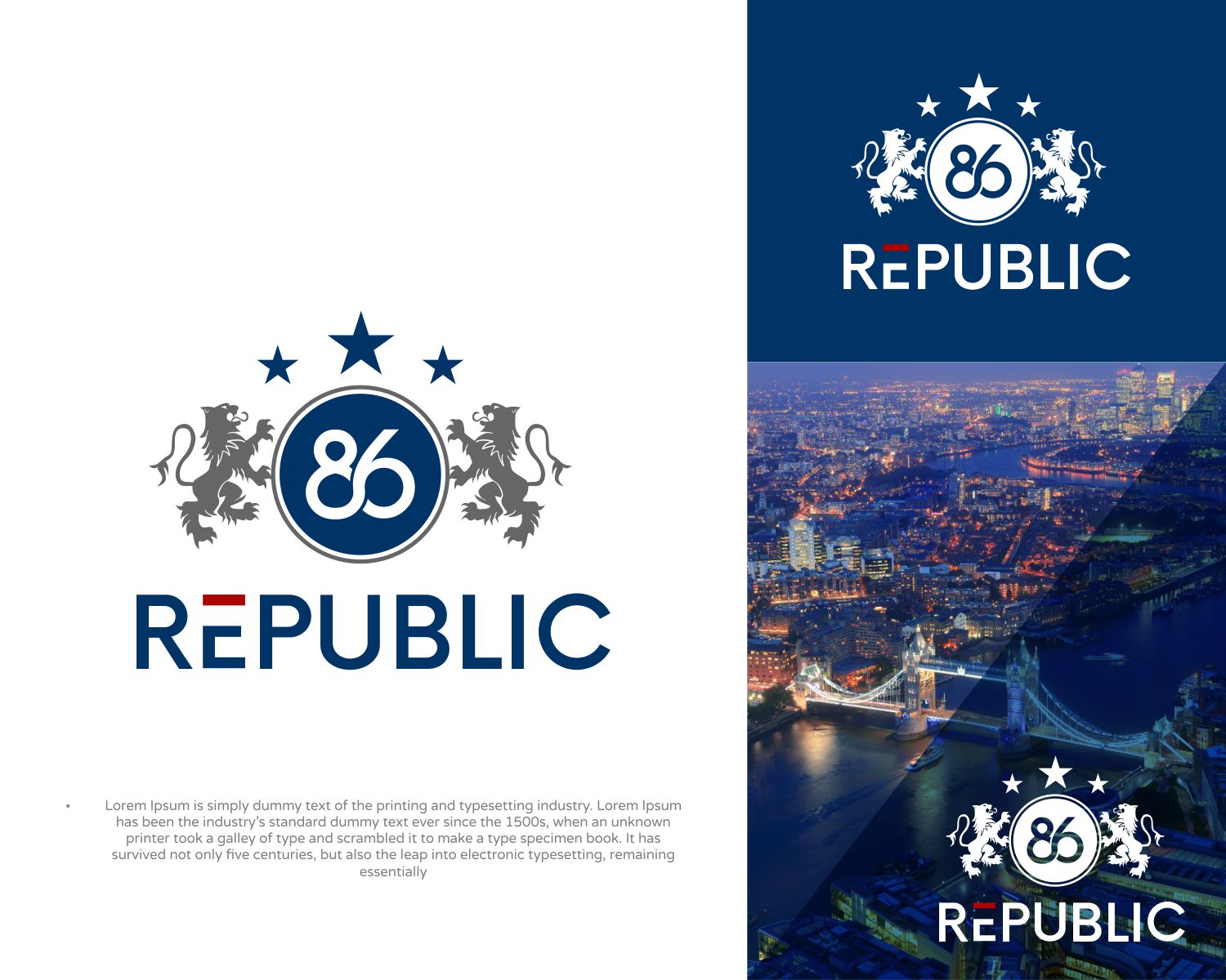Logo Design by 92logo for 86 Republic, LLC | Design #25601725