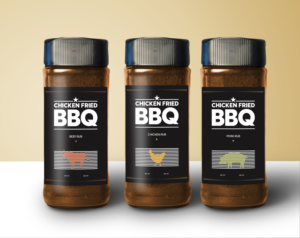 label for a line of bbq rubs. my competition team name is chicken fried bbq * | Label Design by 68_Design