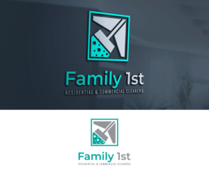 Family 1st Residential & Commercial Cleaners | Logo Design by BabAgori