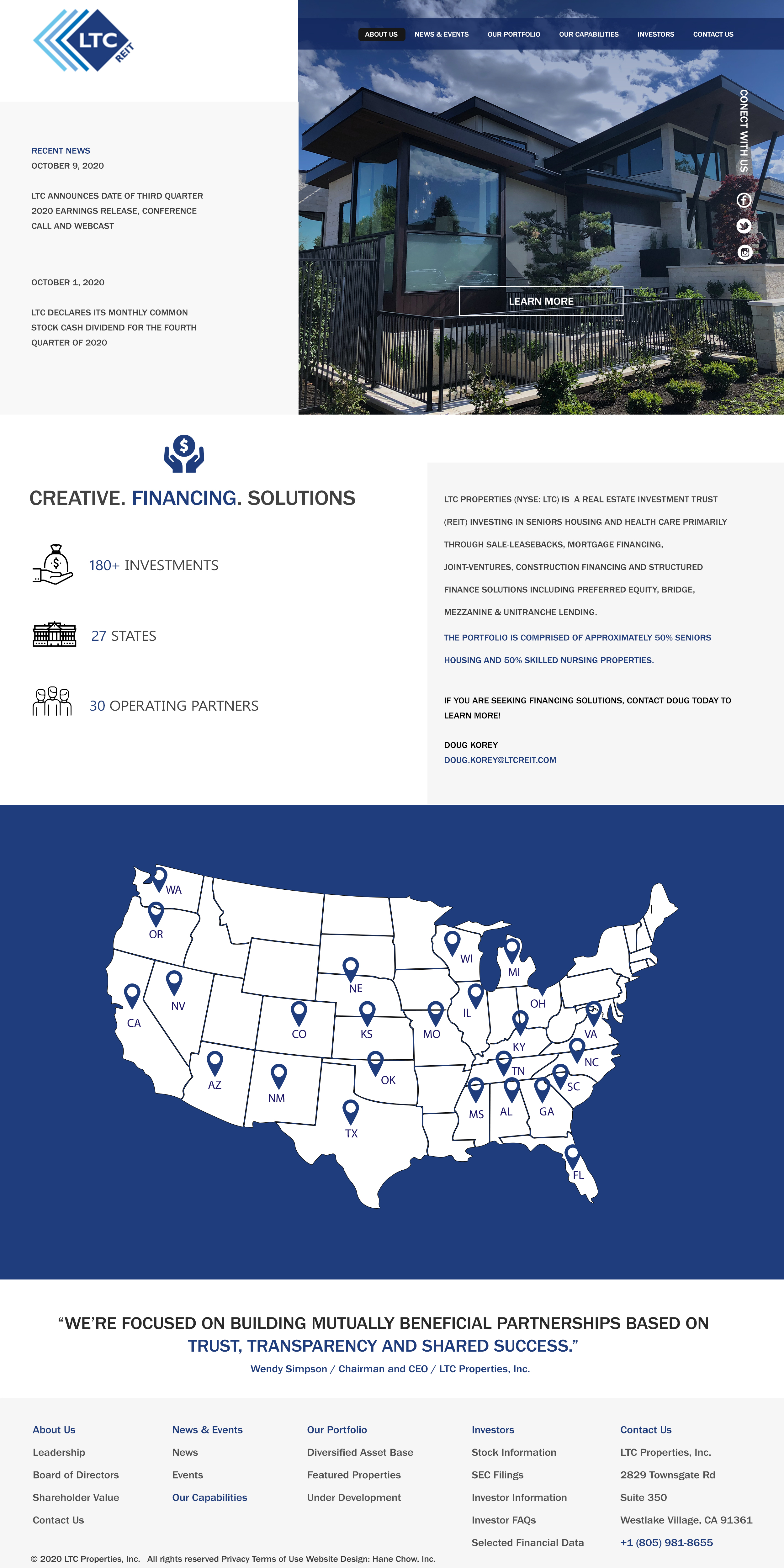 Diseño Web por Keshav Narayan para LTC Properties | Diseño #25627489