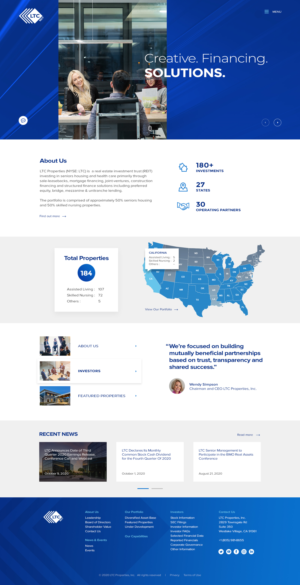 Web Design by Chandru M for LTC Properties | Design: #25605654