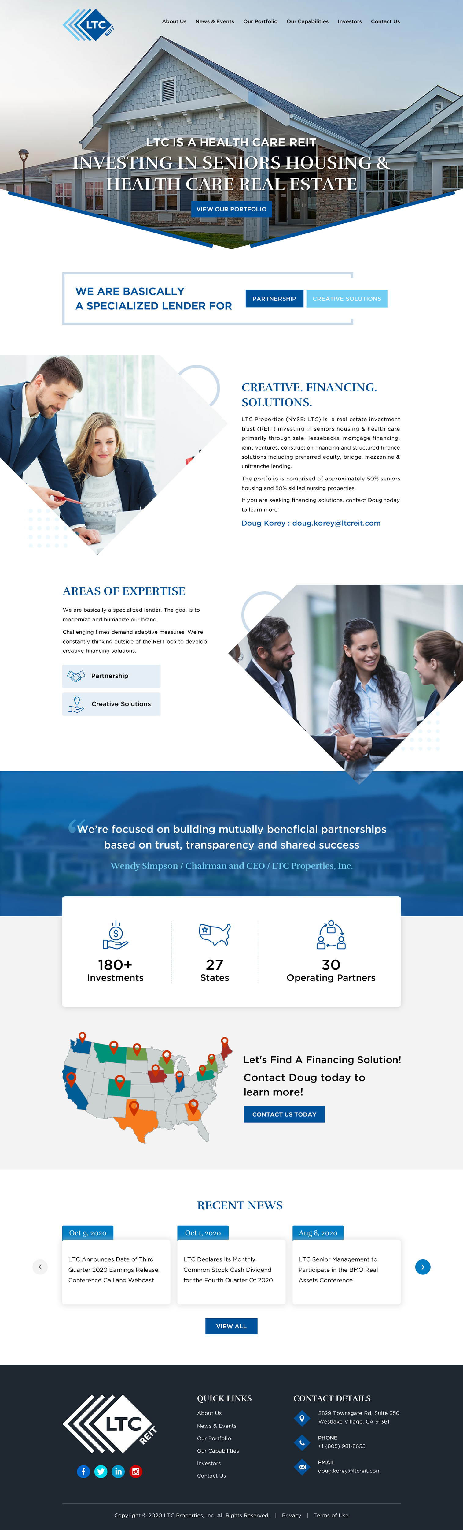 Web Design by HarmiDesigning for LTC Properties | Design #25629491