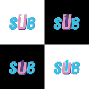 1$U? (with a 1 as negative space in the U) | Logo Design by Avilash