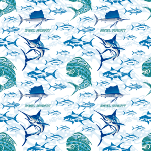 Stationery Background/Wallpaper Pattern Design out of Pelagic Fish  | Graphic Design by duatitik.std