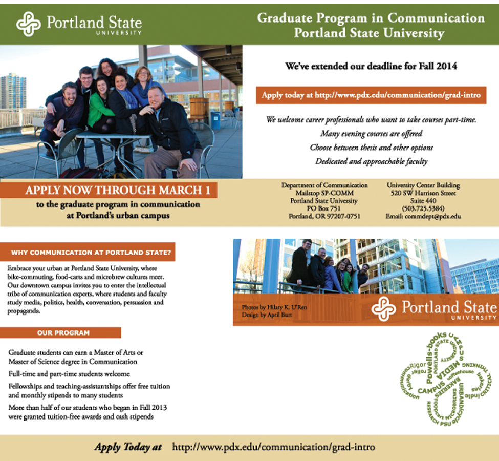 Diseño de Impresos por red rocket creative para Portland State University  | Diseño #3062738