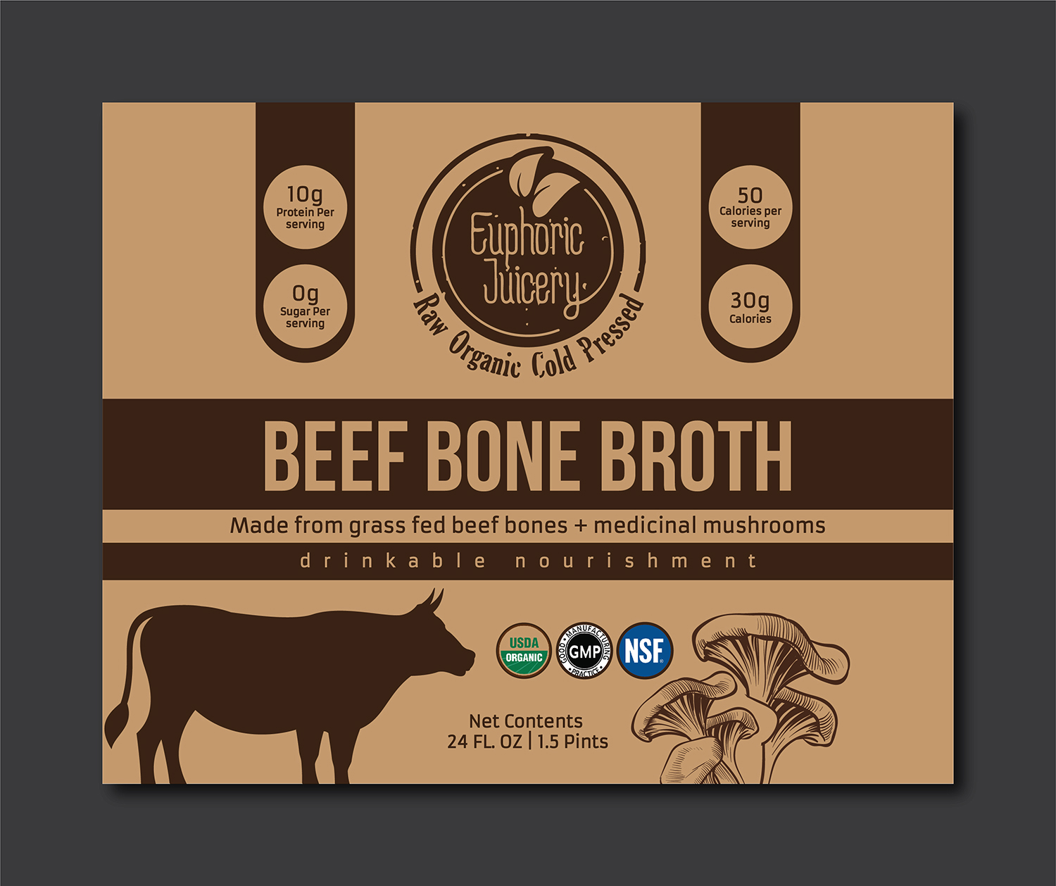Label Design by Deziners Zone for Euphoric Juicery | Design #25622186