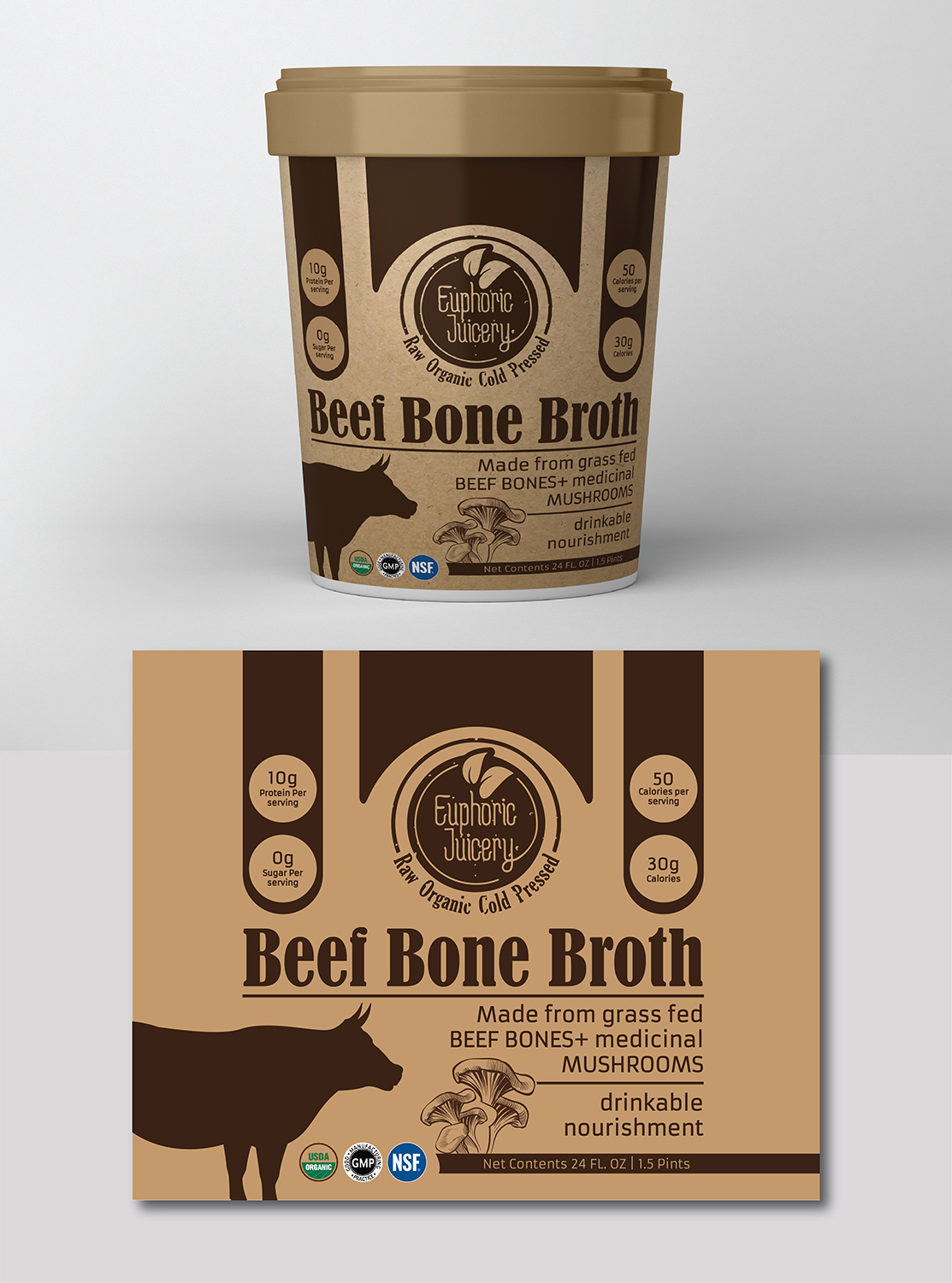 Label Design by Deziners Zone for Euphoric Juicery | Design #25622188