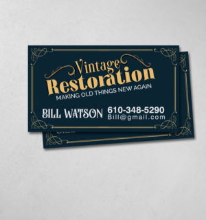 Vintage Restoration Business Card | Visitenkarten-Design von chandrayaan.creative