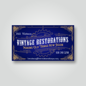 Vintage Restoration Business Card | Visitenkarten-Design von Maestroto