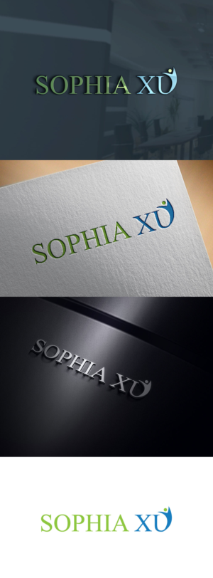 The logo only has the  name: Sophia Xu with or with out an icon | Logo Design by stokes18