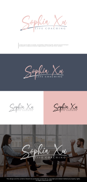 The logo only has the  name: Sophia Xu with or with out an icon | Design de Logo par Kim Ji