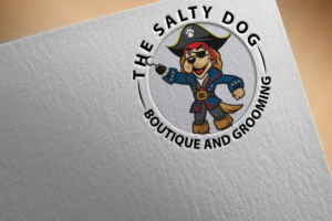 The Salty Dog Boutique and Grooming | Logo Design by Rosalia....
