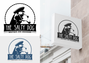 The Salty Dog Boutique and Grooming | Diseño de Logo por ammar_ed