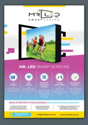 Mr Led smart screen Flyer design | Flyer-Design von BLUE WINGS