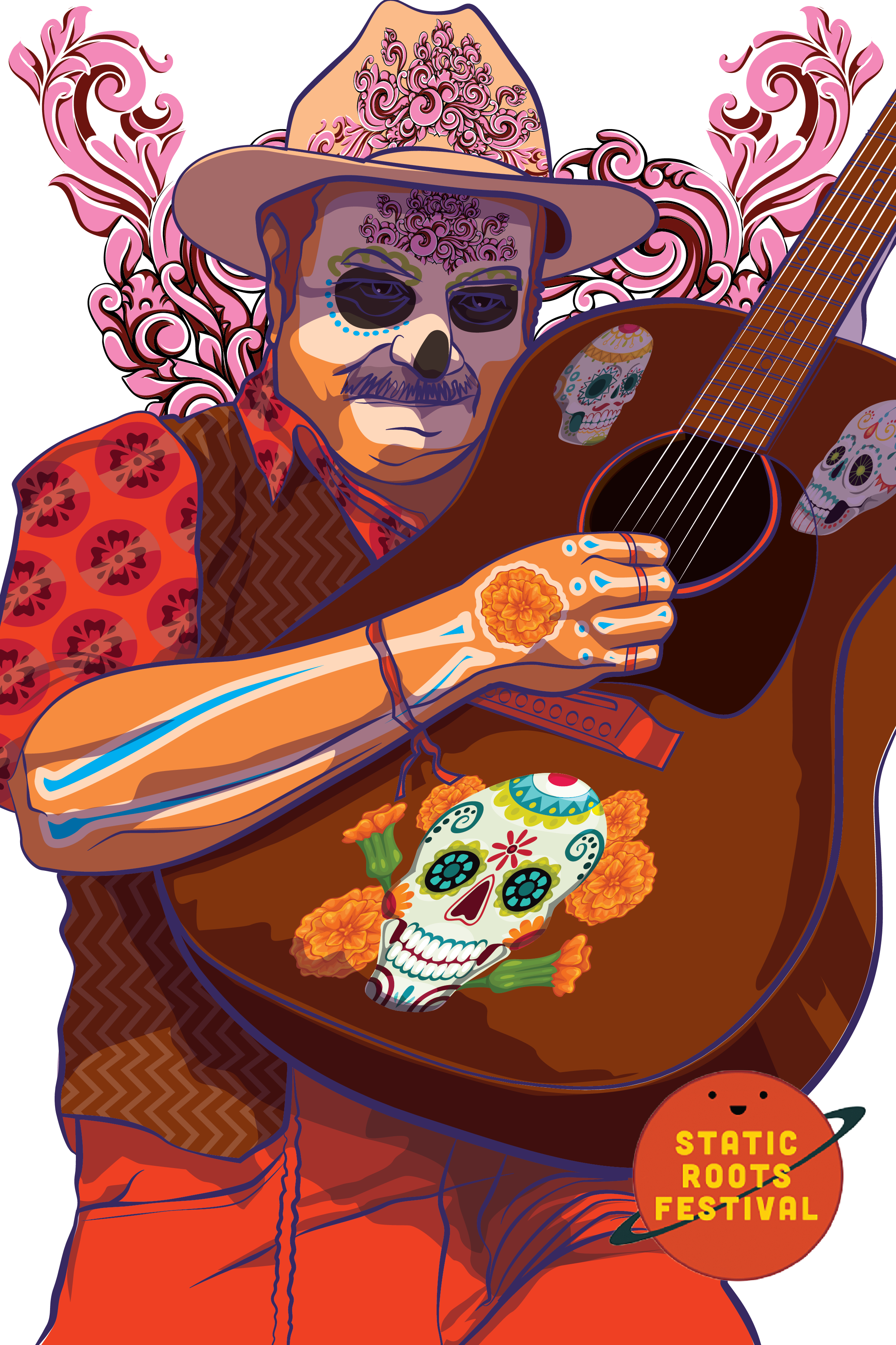 Illustration-Design von Luis Arriola für Static Roots Festival | Design #25755724